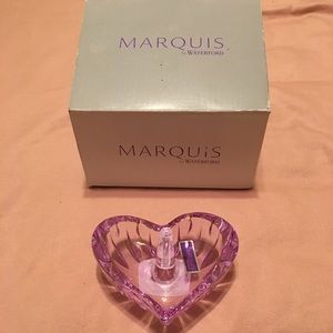 Waterford Marquis heart crystal ring jewelry dish
